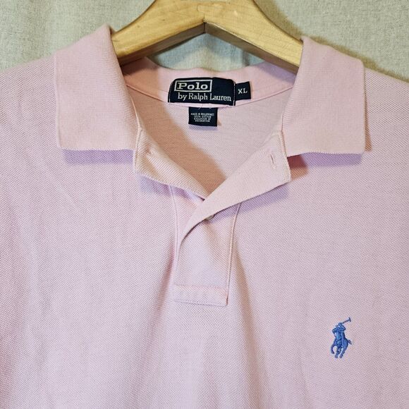 Polo by Ralph Lauren Men's Pink Polo Shirt XL And Extra Long *Small Flaws* - Picture 4 of 12